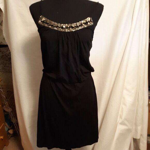 NWT Tart Dress Size M Beaded Neckline Above Knee Spaghetti Straps Bloused Waist - Picture 1 of 12